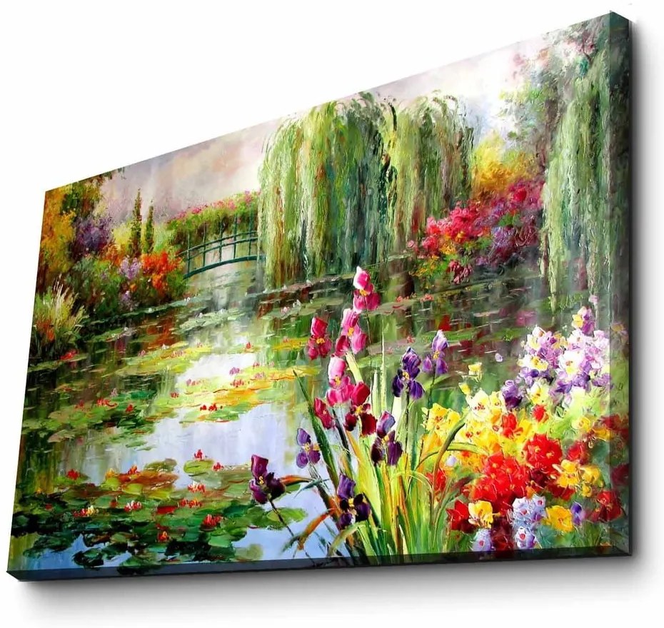 Obraz na płótnie Impressionist Garden, 70x45 cm