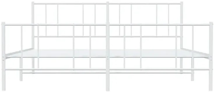 Białe metalowe łóżko małżeńskie 180x200 cm N4-T41