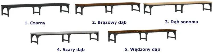 Czarna podwójna półka na biurko - Sharis 4X