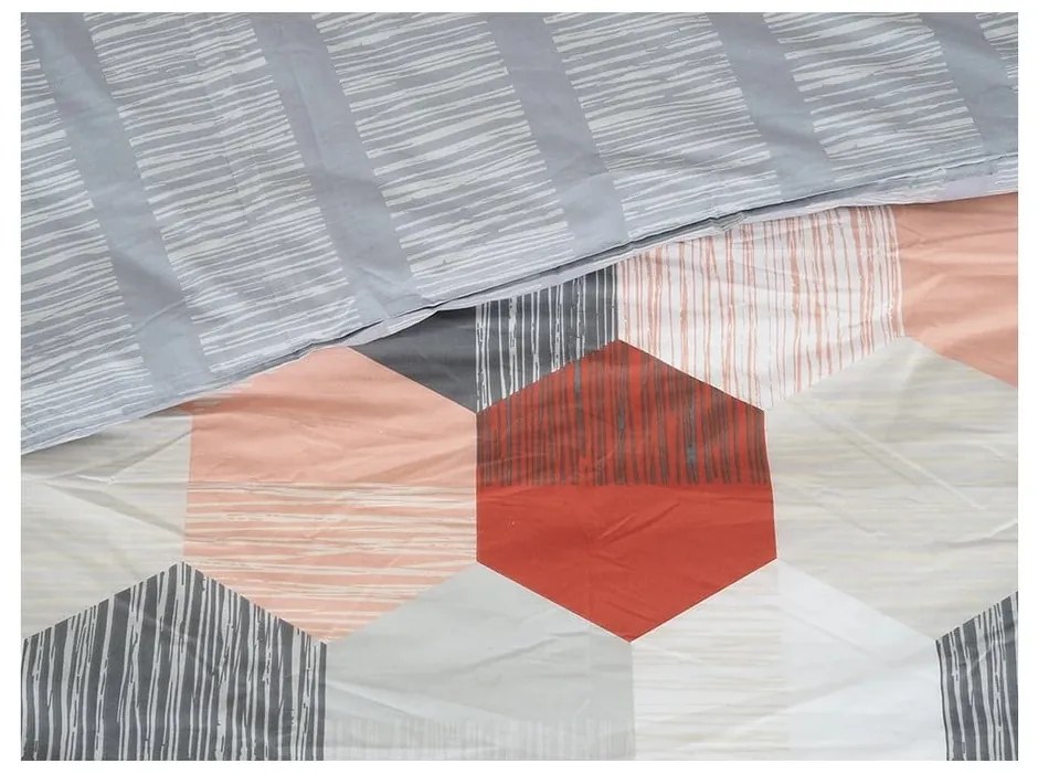 Szara pościel jednoosobowa z kory 140x200 cm Honey Comb – B.E.S.