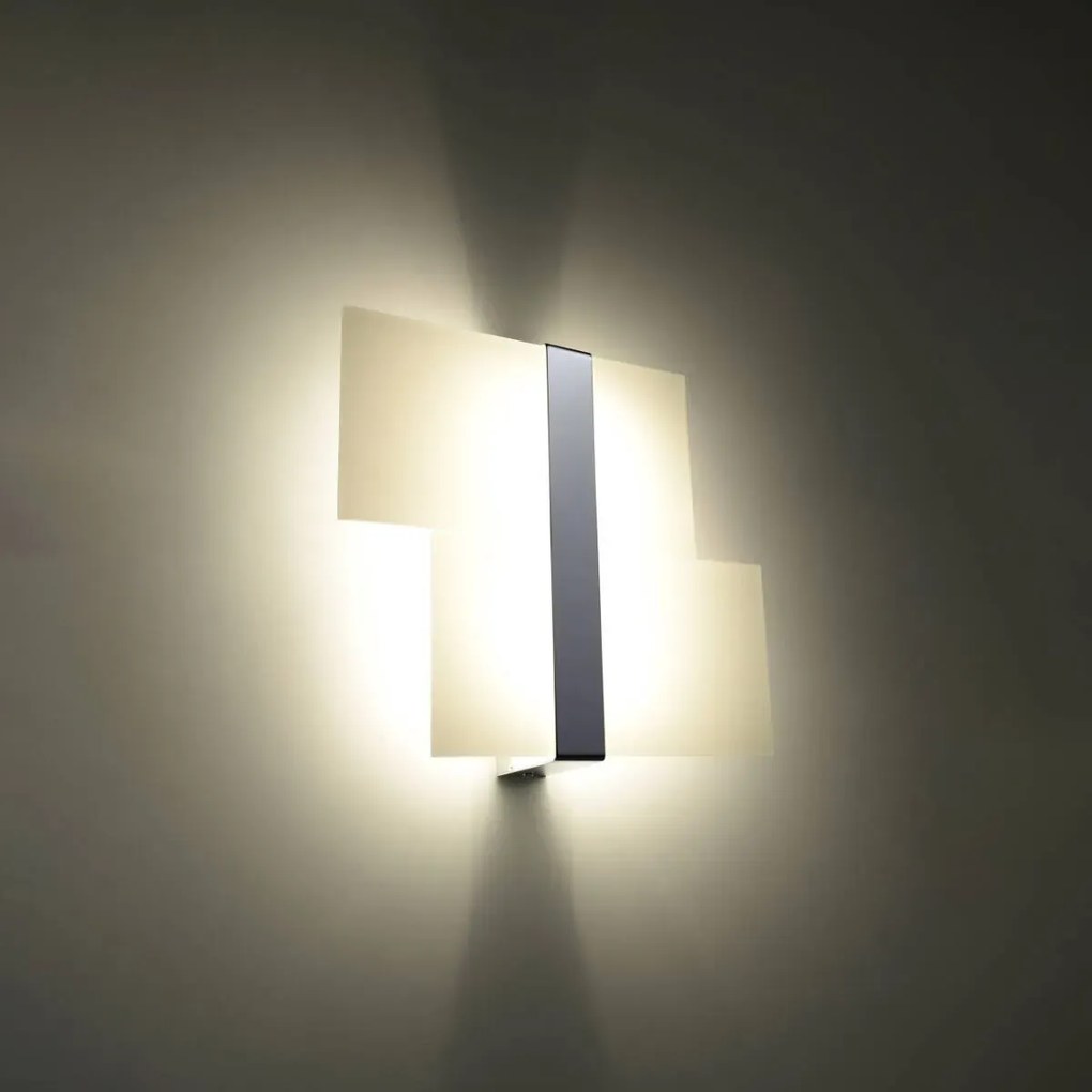 Kinkiet MASSIMO szklany chromowany SOLLUX LIGHTING