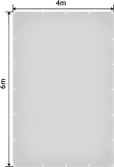 Plandeka ochronna biała 4x6 m 650g/m² z oczkami UV