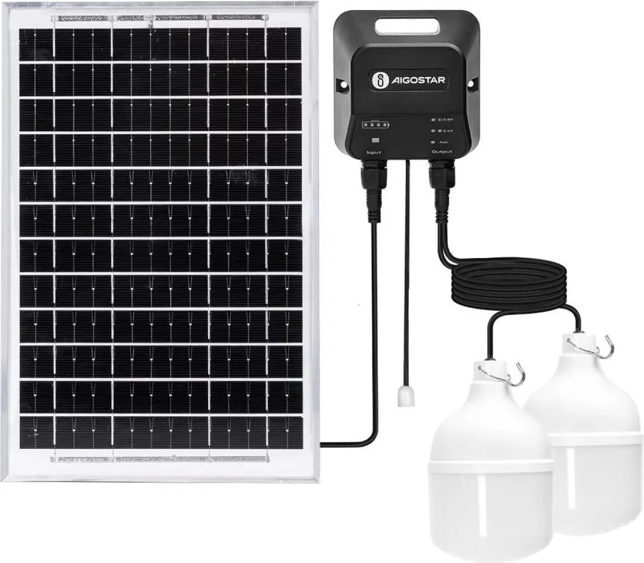 Aigostar - LED solarny żyrandol 2xLED/35W/12V 6000 mAh 6500K śr. 10 cm
