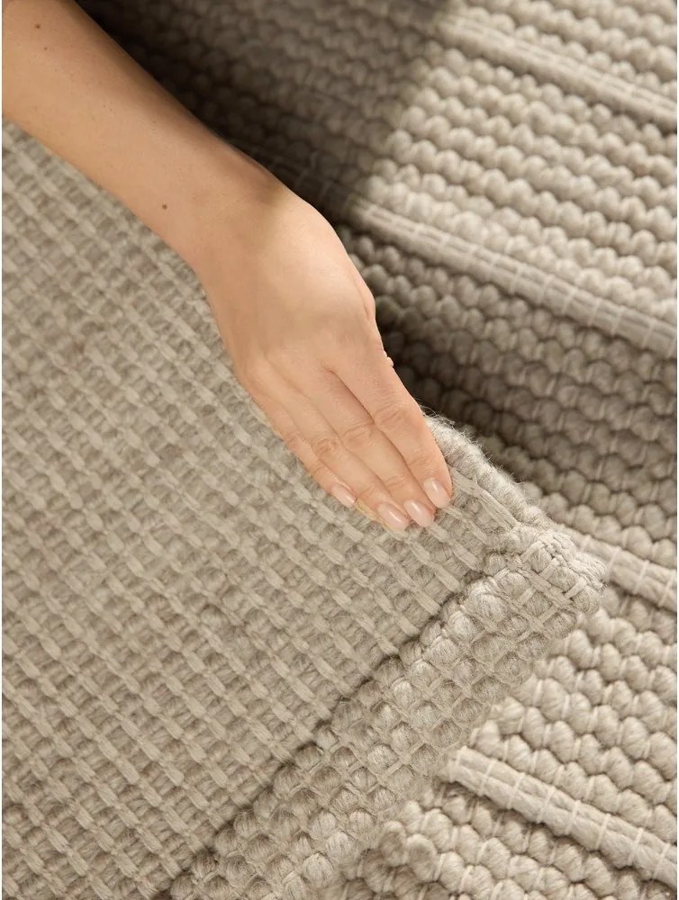 Beżowy wełniany dywan tkany ręcznie 80x150 cm Camden Parker – Ted Baker