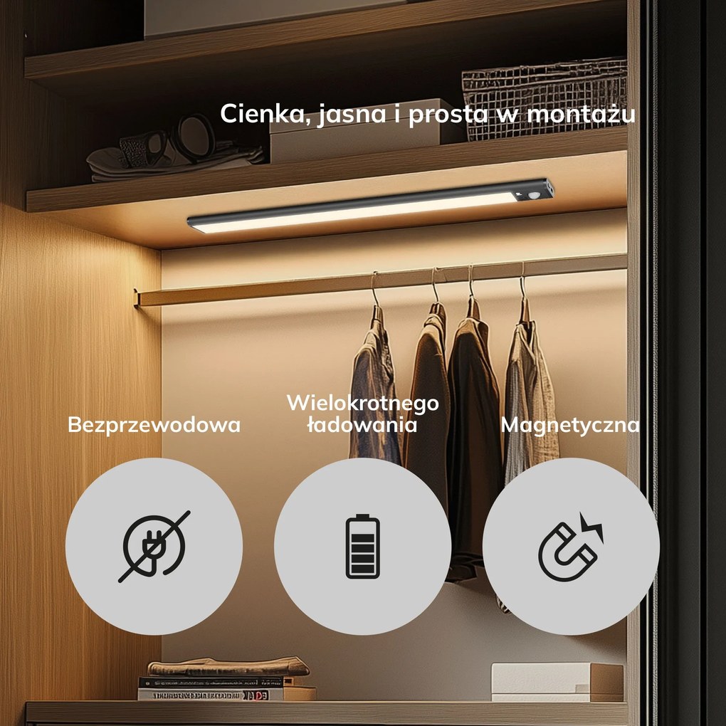 Magnetyczna lampa LED do szafy MAGNETO LIGHT