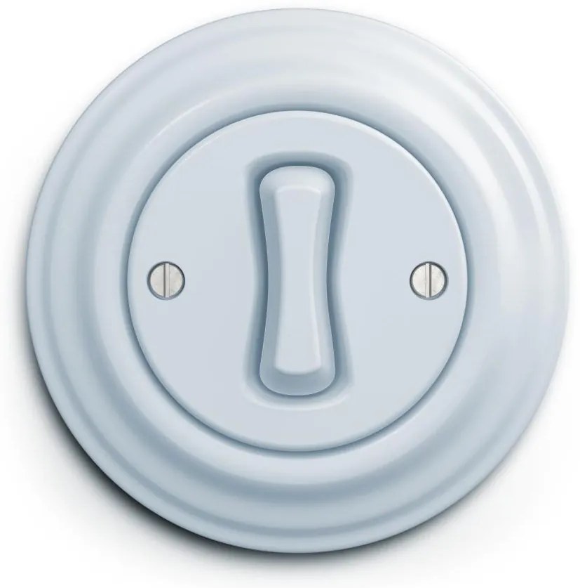 Kliklap - Retro przycisk z ramką, niebieski