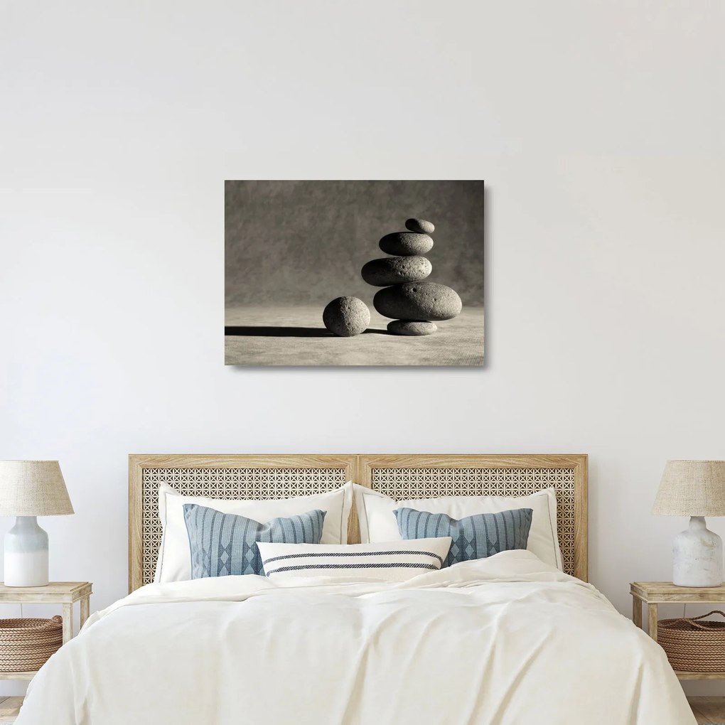 Obraz na szkle - Szare kamienie (70x50 cm)