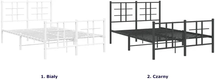 Czarne łóżko loftowe z metalu 120x200cm D7-B46