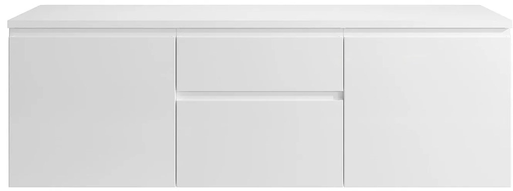 Szafka łazienkowa wisząca   pod umywalkę - Biały - 150 cm - JIMENA II