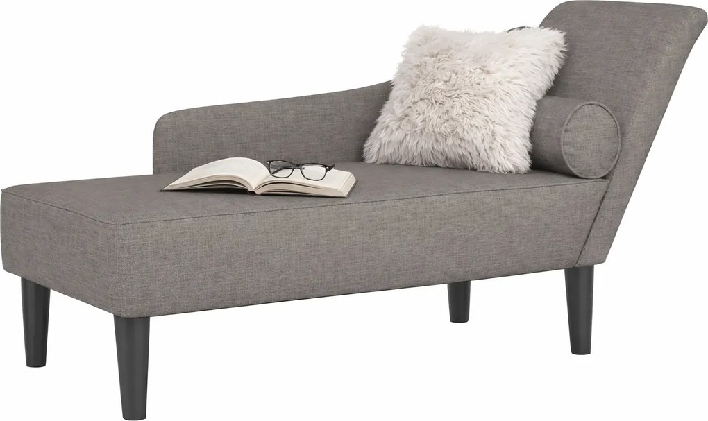 Leżanka do salonu na drewnianych nóżkach taupe C3-P98