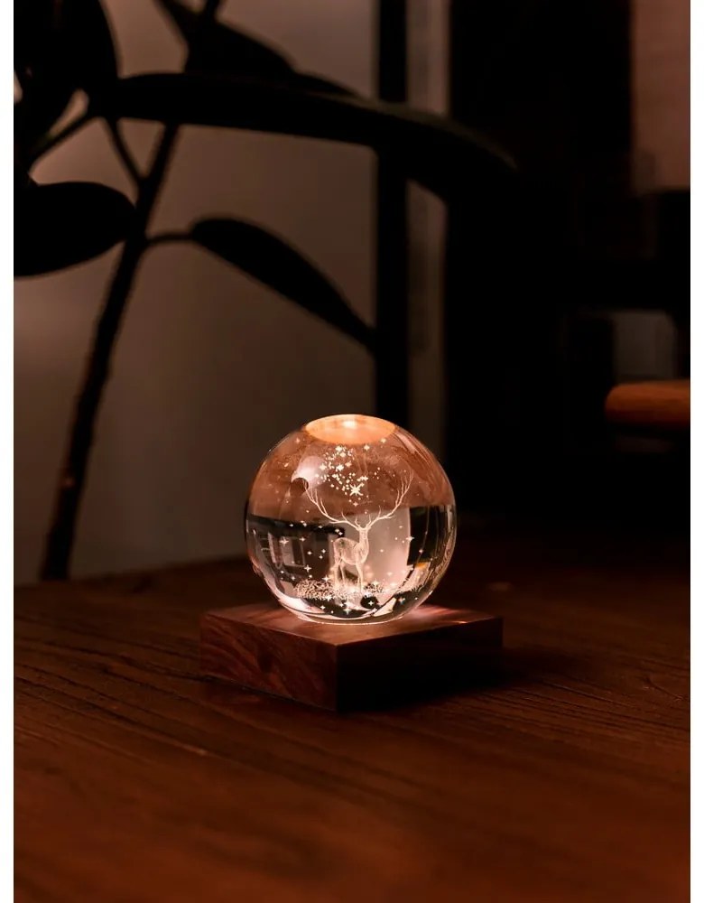 Ciemnobrązowa dekoracja świetlna na USB Amber – Gingko