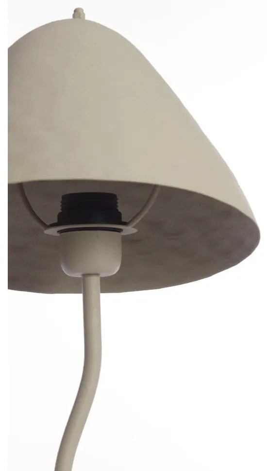 Jasnoszara lampa stołowa z metalowym kloszem (wysokość 67 cm) Elimo – Light & Living
