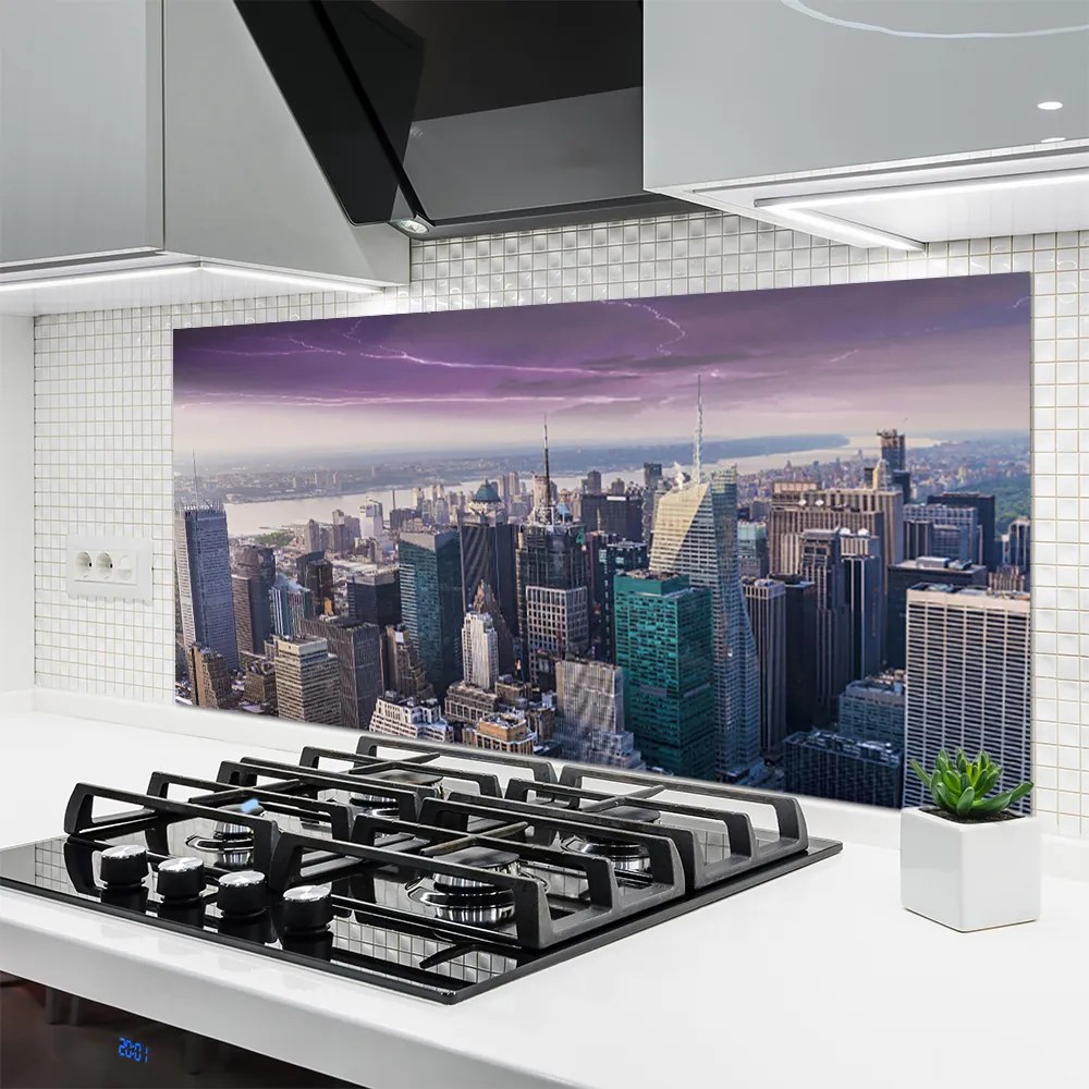 Panel Szklany Panorama Nowoczesnej Metropolii