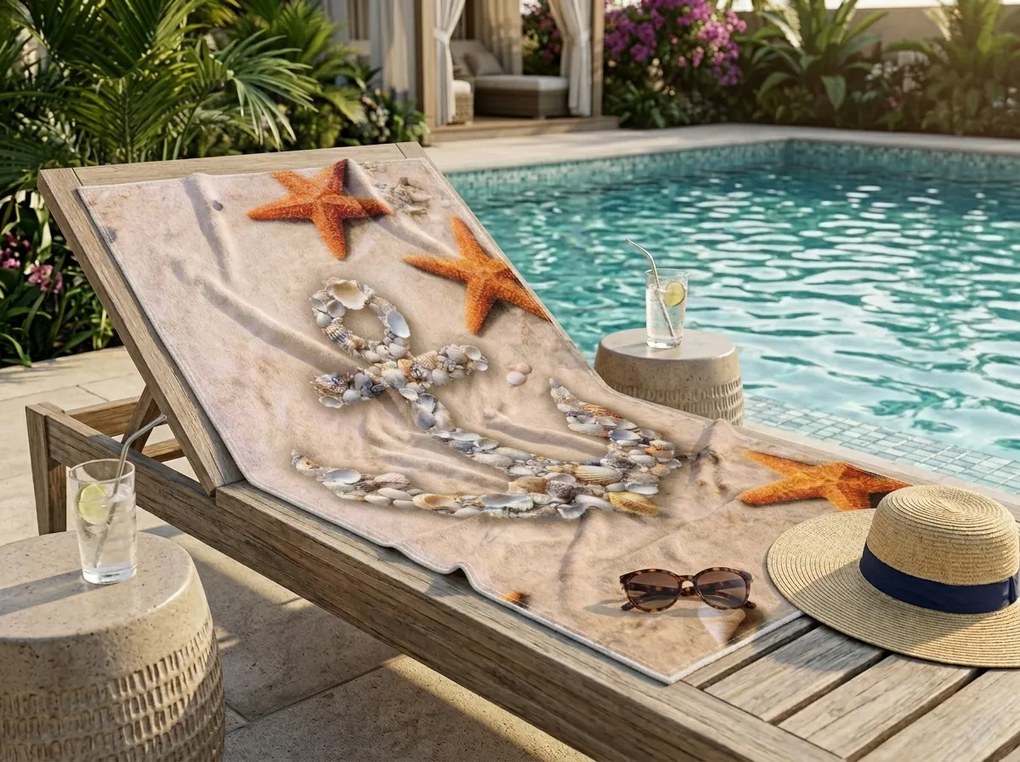 Ręcznik plażowy szybkoschnący NAUTICA kolorowy 100 x 180 cm, 100% mikrofibra