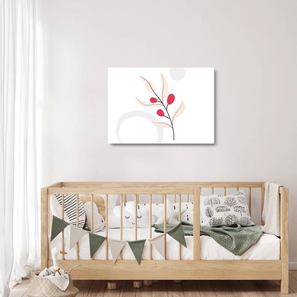 Obraz na szkle - Różowa abstrakcja kwiatowa N⁰3 (70x50 cm)