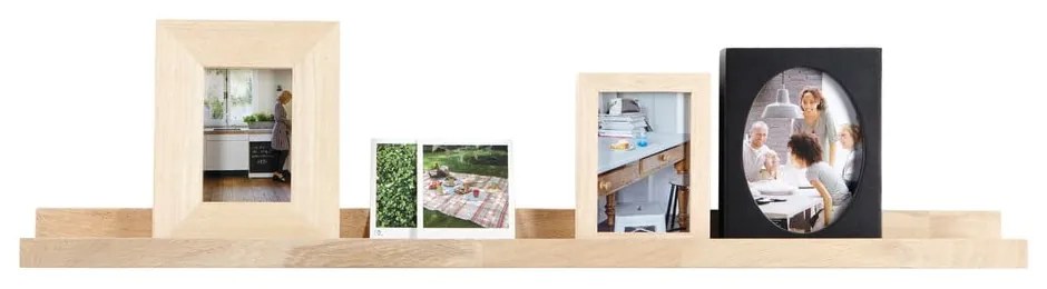 Półka na zdjęcia z litego drewna dębowego 100 cm Photoframe – vtwonen