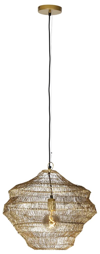 Orientalna lampa wisząca złota 45 cm x 40 cm - VadiKolonialny Oswietlenie wewnetrzne