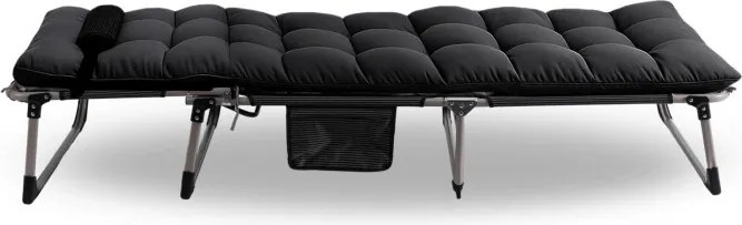 Leżak Ogrodowy VENUS 190x73 cm Czarny