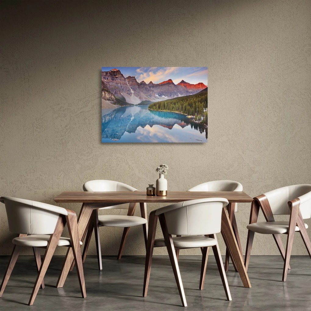 Obraz na szkle - Górski krajobraz Kanady (70x50 cm)
