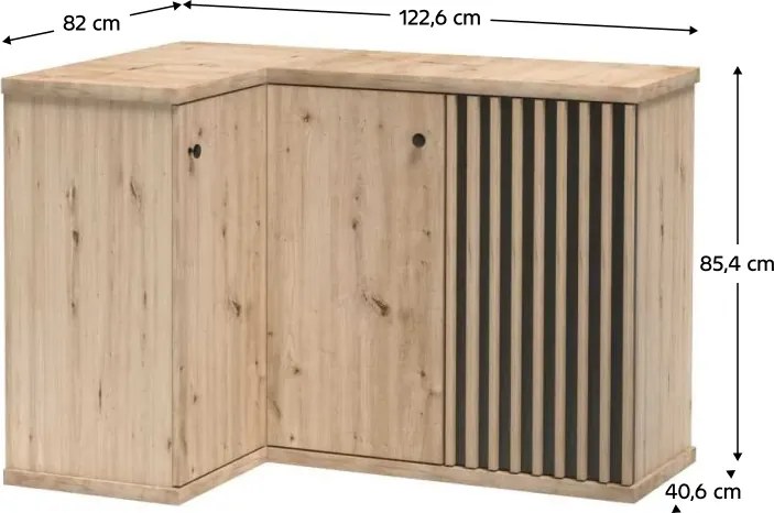 Szafka narożna KOLI C-12, dąb artisan
