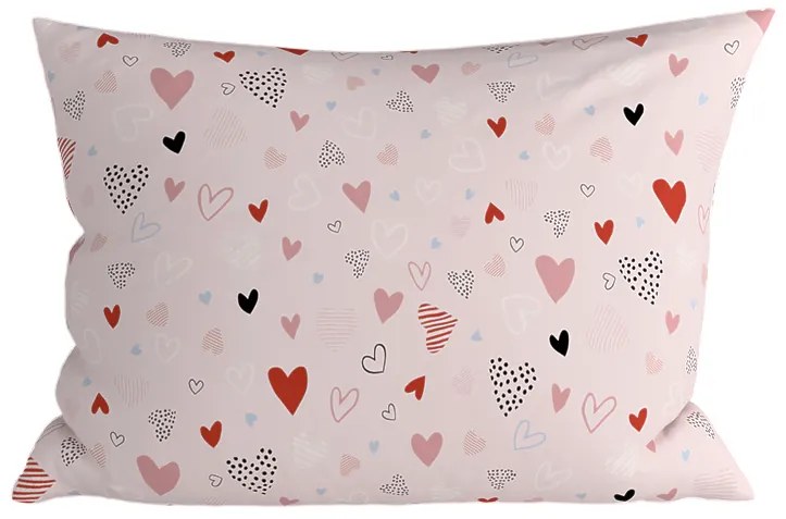 Zestaw 2 sztuk dekoracyjnych poszewek na poduszkę LOVITA 40x60 cm, różowe