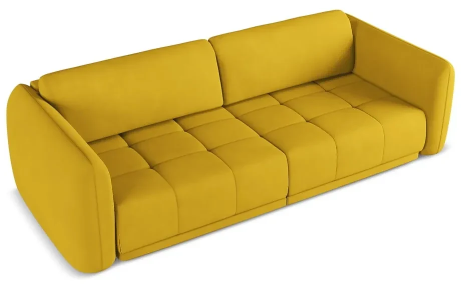 Żółta sofa 210 cm Hoku – Makamii