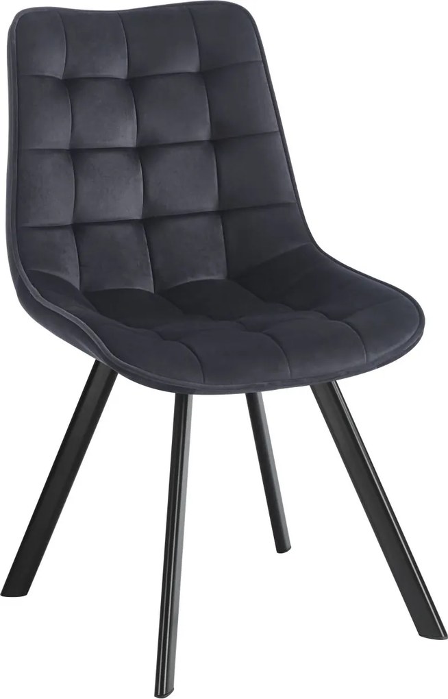 Pikowane krzesło do jadalni J265, tkanina velvet