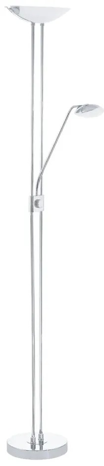 Lampa stojąca LED w kolorze srebra ze szklanym kloszem (wysokość 180 cm) BAYA LED – EGLO