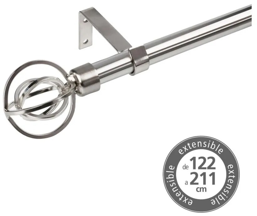 Metalowy regulowany karnisz 122 - 211 cm – Casa Selección