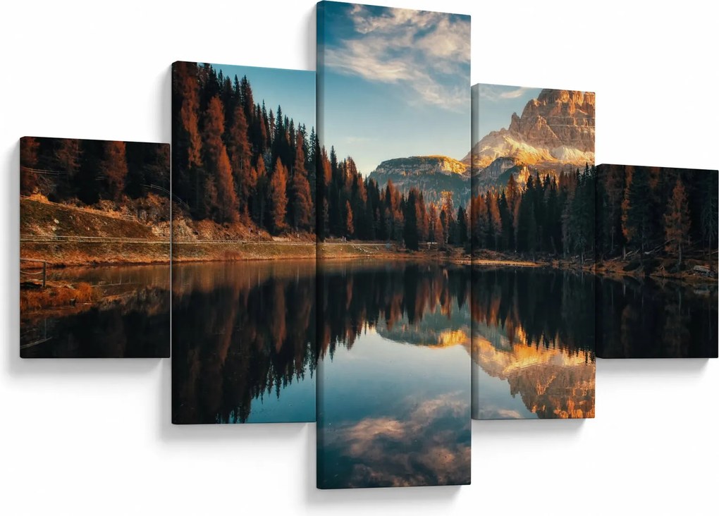 Obraz - Alpy, Włochy, Dolomity, Lago Antorno (125x70 cm)