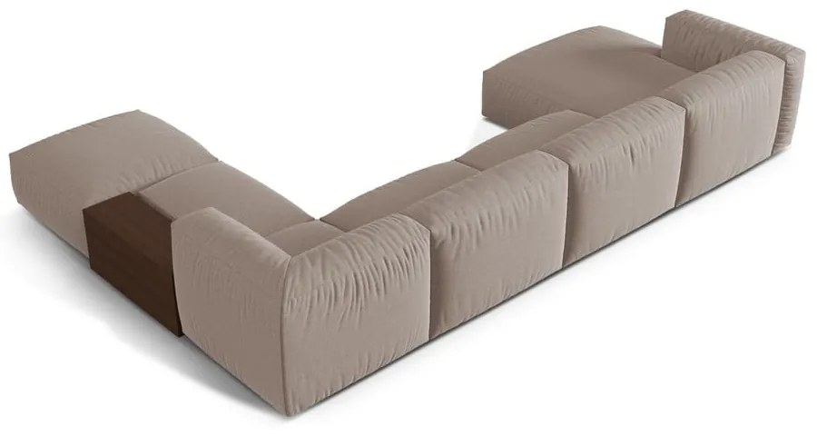 Beżowy narożnik modułowy (prawostronny/w kształcie litery U) Martina – Micadoni Home