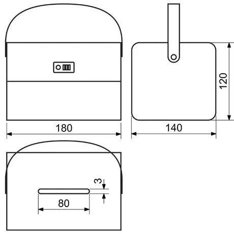 Kasetka stalowa z zamkiem szyfrowym CB.2301.ZEL zielony, 15,5 x 20 x 15,5 cm
