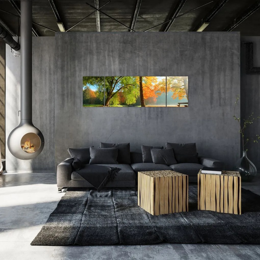 Obraz - Spokojny jesienny krajobraz (170x50 cm)