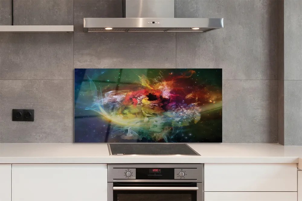 Panel Szklany Fluidyczna Abstrakcja Form