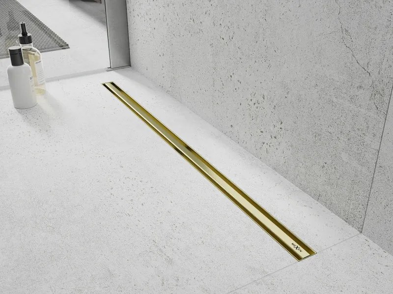 Mexen Flat 360° Slim odpływ liniowy obrotowy 60 cm, złoty szczotkowany - 1A41060