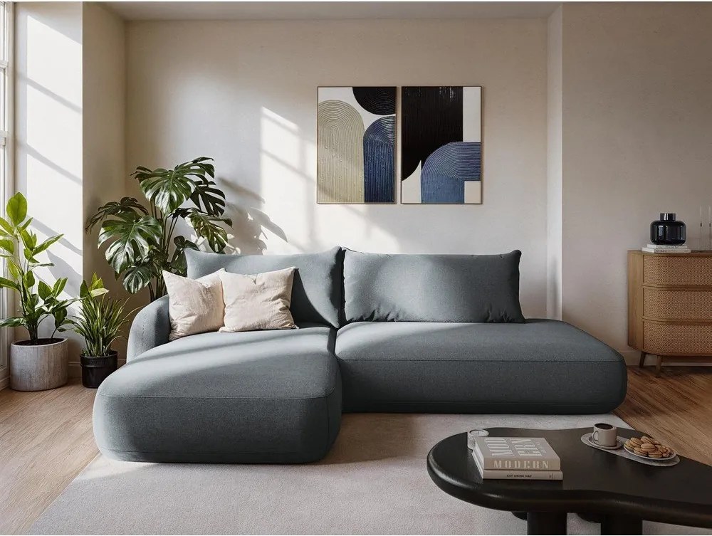 Rozkładany narożnik (lewostronny/z szezlongiem) w kolorze terakoty Hale – Makamii