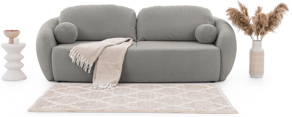 Kanapa Latina z funkcją spania - szara boucle Lambi 11