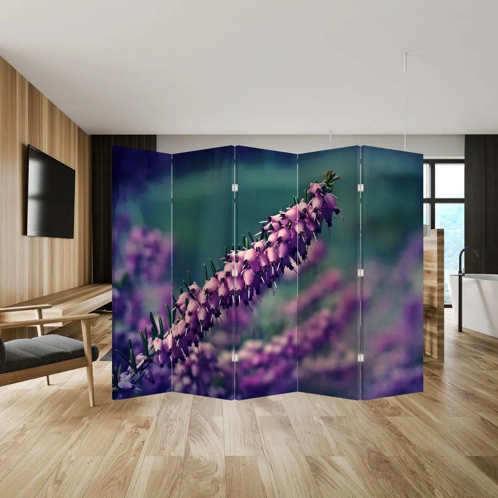 Parawan - Fioletowy kwiat (210x170 cm)