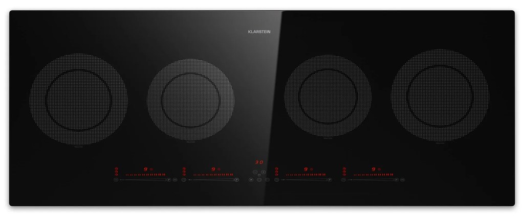 Klarstein Masterzone Slim 90cm Płyta Indukcyjna 4 Strefy Gotowania Czarny
