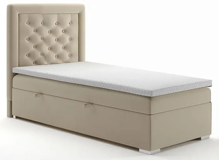 Jednoosobowe łóżko boxspring Persea 90x200 - 32 kolory