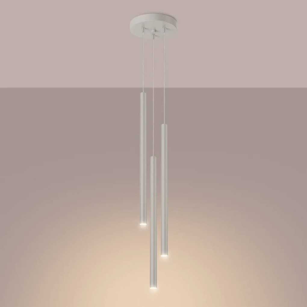 Lampa wisząca PASTELO 3P beżowa SOLLUX LIGHTING