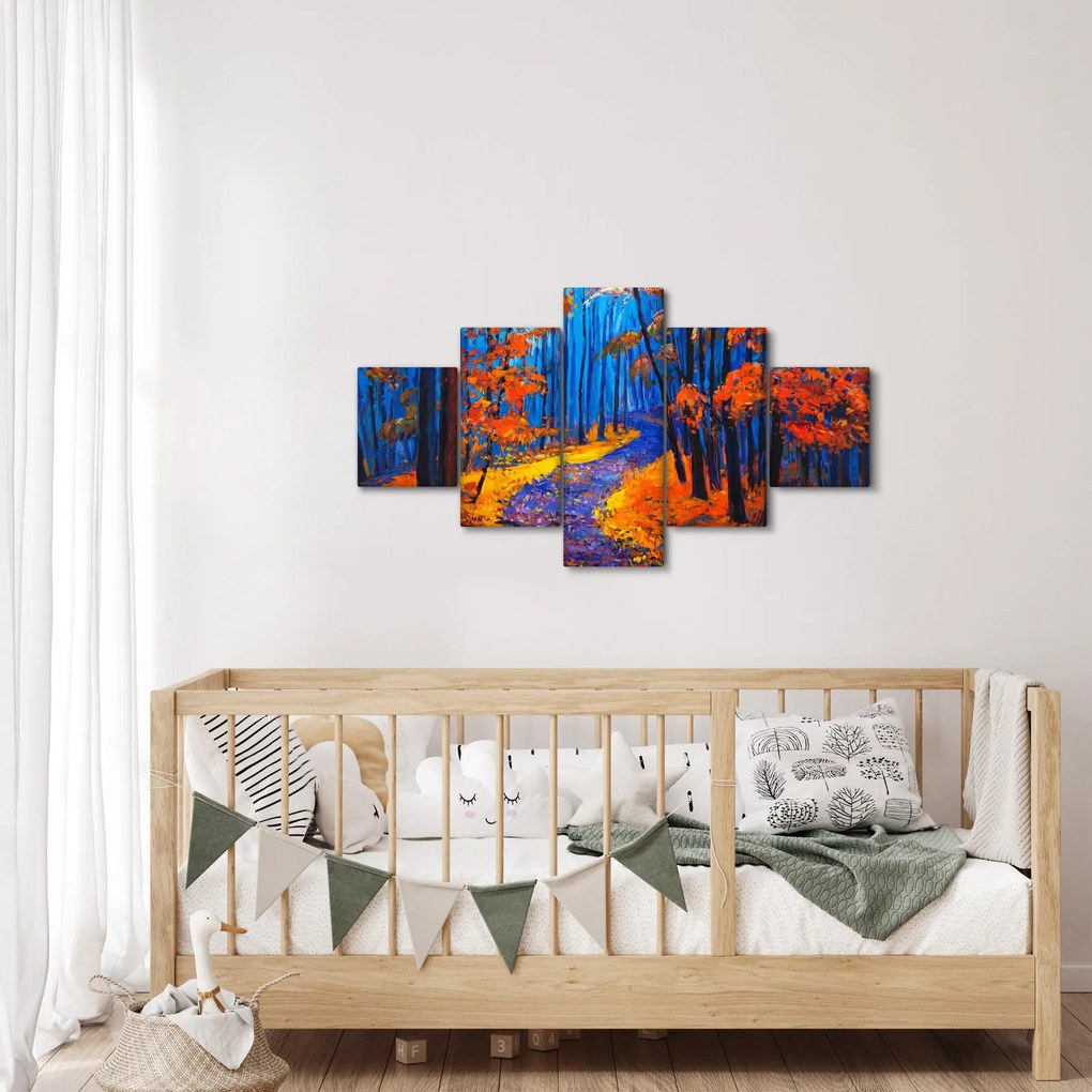 Obraz jesiennego lasu (125x70 cm)