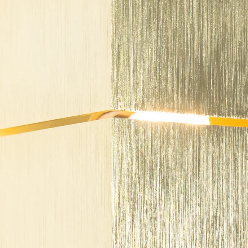 Nowoczesna lampa ścienna złota 9,7 cm - Transfer Groove Nowoczesny Oswietlenie wewnetrzne