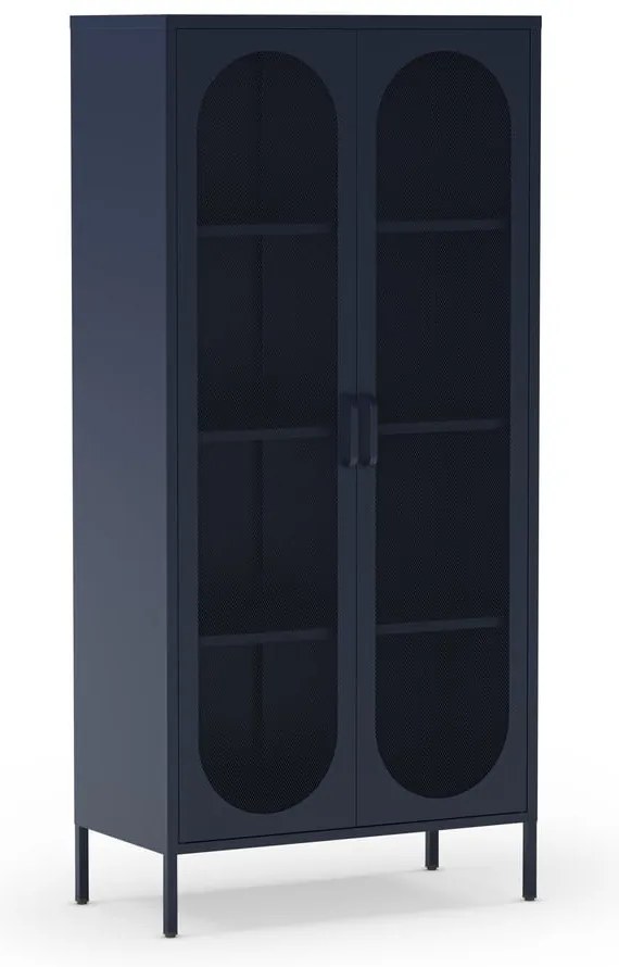 Ciemnoniebieska szafka 80x170 cm Diora – Marckeric