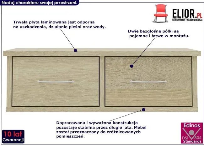 Półka ścienna z szufladami R5-A51