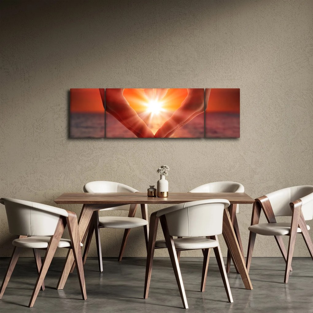 Obraz - Słońce w sercu (170x50 cm)