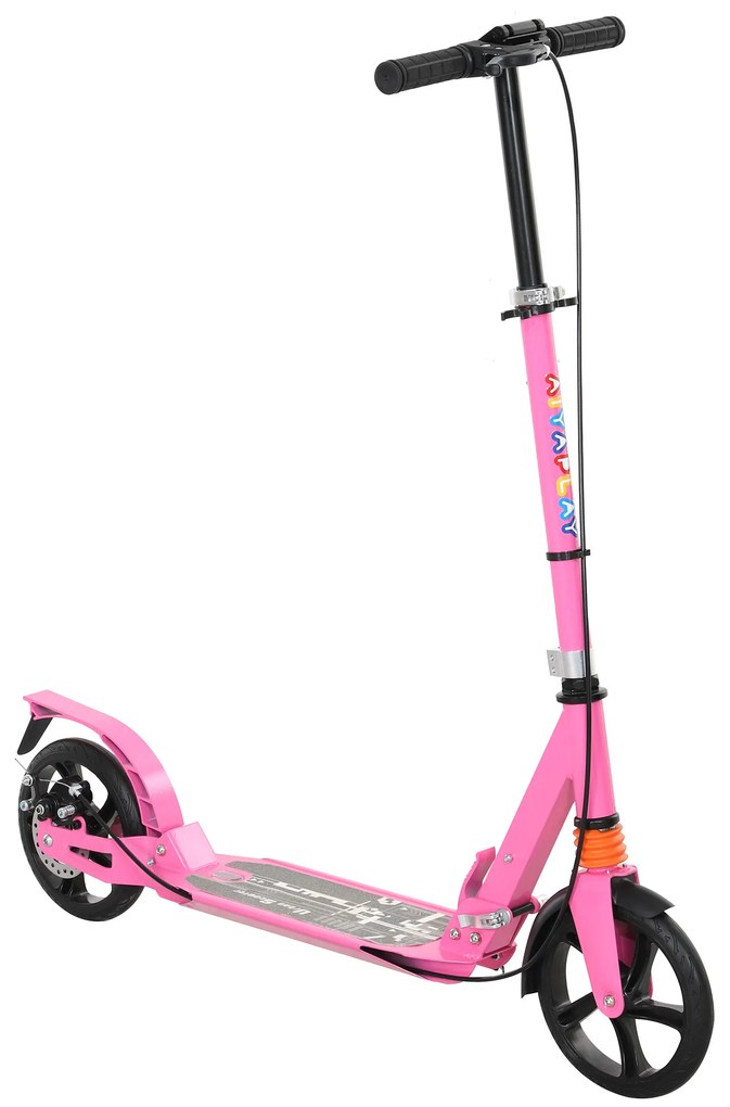 AIYAPLAY Hulajnoga dziecięca z regulowanymi uchwytami, składana, dla dzieci 6-12 lat 94 x 36 x 88-103 cm Różowy