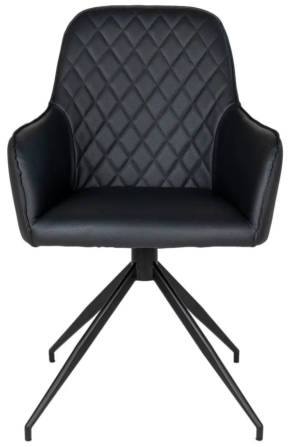 Czarny tapicerowany fotel jadalniany Harbo – House Nordic