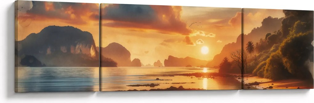 Obraz - Widok z plaży (170x50 cm)