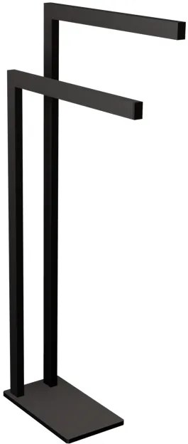 Wieszak na dwa ręczniki czarny